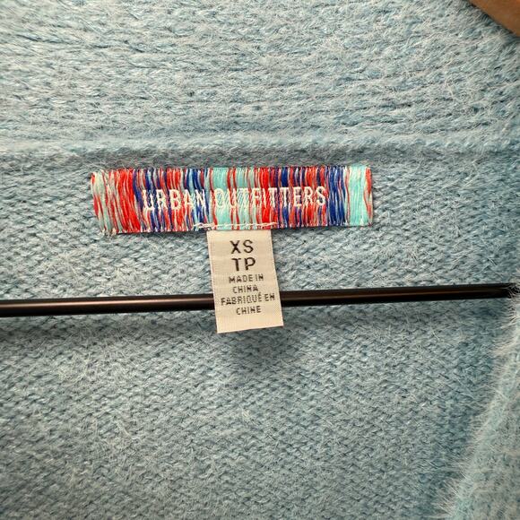 Urban Outfitters Women's Cropped Thea Cardigan Sweater Top Blue Size X-Small - Picture 4 of 7